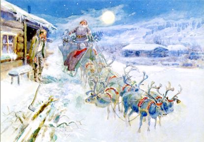 Picture of C M Russell Christmas Cards: Christmas at the Line Camp