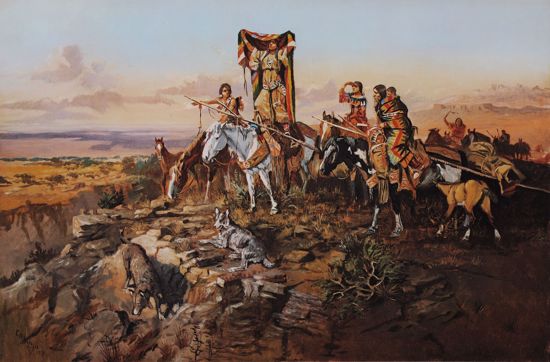 Picture of In the Wake of the Hunters (Charles M. Russell Print)