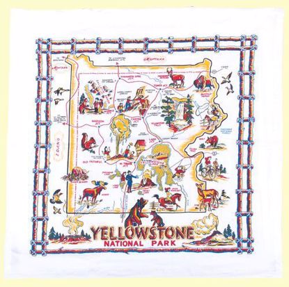 Picture of Souvenir Towel - Yellowstone Map