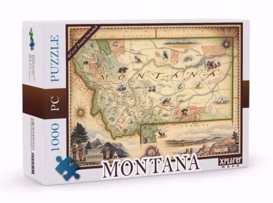 Picture of Jigsaw Puzzle: Xplorer Montana Map
