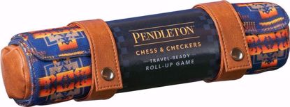 Picture of Pendleton Chess & Checkers Set: Travel-Ready Roll-Up Game