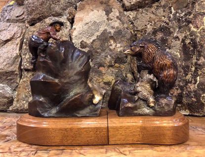 Picture of "Grizzly Surprise" Limited Edition Bronze, by Bob Scriver