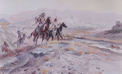 Picture of The Intruders (large) (Charles M. Russell Print)