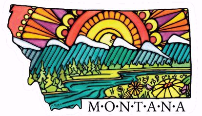 Picture of Sticker - Colorful Montana