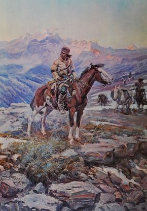 Picture of Free Trapper (large) (Charles M. Russell Print)