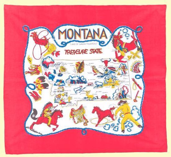 Picture of Souvenir Towel - Montana Map