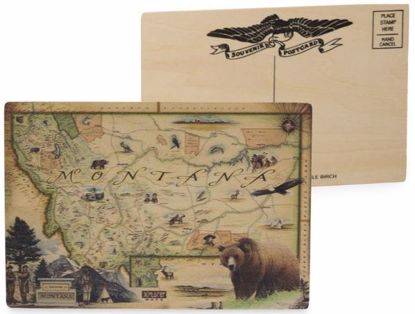 Picture of Montana Map Wooden Postcard