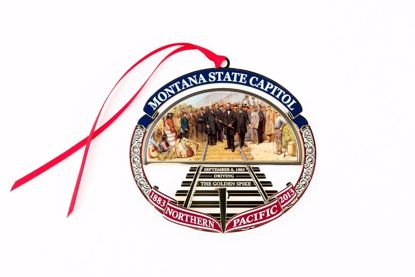 Picture of 2013 Montana State Capitol Ornament - Driving the Golden Spike on the Northern Pacific Railroad