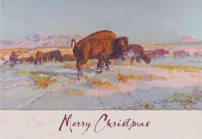 Picture of C. M. Russell Boxed Christmas Cards: Buffalo in Winter, 1912