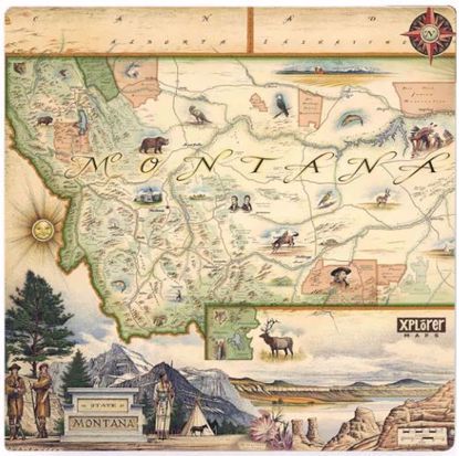 Picture of Coaster: Xplorer Montana Map