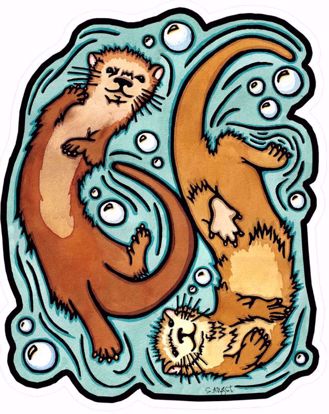 Picture of Sticker - Otters